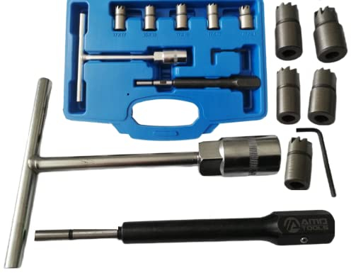 AMD TOOLS Diesel CDI Injektorsitz Einspritzdüse Fräser Set 8 TLG. Spezial Werkzeug Satz