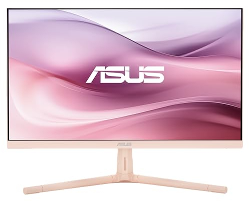 ASUS VU249CFE-P - Monitor Gaming Eye Care de 24 Pulgadas, FHD (1920 x 1080), IPS, 100 Hz, IPS, Adaptive-Sync, USB Tipo-C, sostenibilidad ecológica, DisplayWidget Center, EyeCare Plus - Color Rosa
