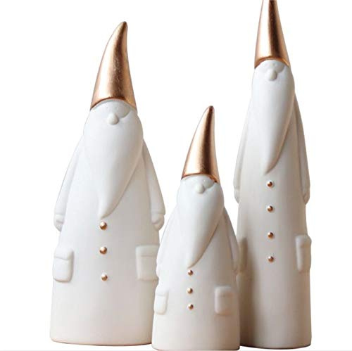 MaxSimple Santa Claus Figurine Christmas Reindeer/Christmas Table Decoration Santa Claus Set with Gift Bag (3 Pieces in Set)