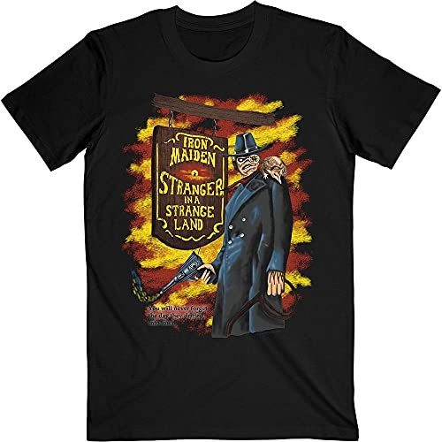 Iron Maiden T Shirt Stranger in A Strange Land Tour Official Mens Black XL