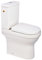 aquaSu® 04873 6 - Inodoro con cisterna y asiento de inodoro (7,5 cm, sin bordes, con descarga de 2 cantidades), color blanco