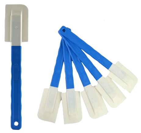 5 Espátula para helado (31 cm de longitud) con mango largo azul con agujero para colgar, resistente ideal para heladerías, pasteleros y restaurantes