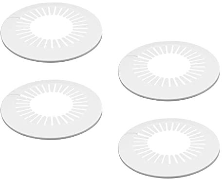 Cozylkx 4 Pezzi Collare Decorativo per Tubi di Copertura, Plastica Morbida Clip-on Copri Tubo per Radiatore Copri Flangia a Parete per Decorazione di Tubi di Diametro 90-114 Mm