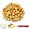 LICQIC Lot de 100 Perles de Cire à Cacheter Octogonales avec 1 Bougies Chauffe-plat et 1 Cuillère à Fondre, vernis à Cacheter pour Sceau de Cire