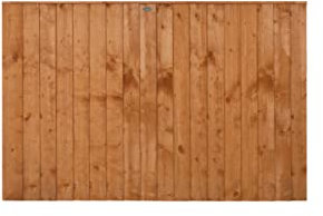 Forest Garden 6ft x 4ft (1.83m x 1.23m) Closeboard Board Fence Panel - Pack of 3