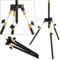 DNA Leisure 2 x Fishing Tripod Rod Rest Fully Adjustable Legs & Bankstick Carp Tackle 25cm - 40cm High