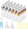 SuQurtom 24Pcs 5ml Glass Dropper Bottles, Glass Bottles with Golden Silver Aluminum Alloy Cap, Empty Glass Bottles Refillable Sample Container for Essential Oil, Perfumes, Chemical Liquid