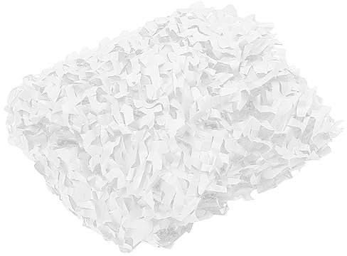 MOCNT Red de Camuflaje Blanco Red de Camuflaje del Ejército Malla Camuflaje Red Caza Acampar Sombrilla Ciego Decoración Cubierta Coche Sombra Camuflaje Protección 2m x 5m