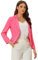 Allegra K Blazer Femme Imprimé Fleuri Veste de Costume d'affaires Décontracté à Revers Cranté Coupe Cintré Blazer de Bureau Floral Rose Fluo-Solide S