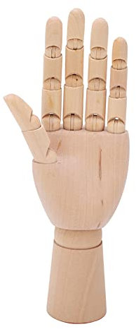 Atyhao Holz Schaufensterpuppe Hand Hände Ornamente Modell Gugertree Dekoration Finger Dekor für Gelenke Künstlerpuppen (18 cm große Holzhand (linke Hand des Kindes)), ATYHAO732AH0DVPE-11