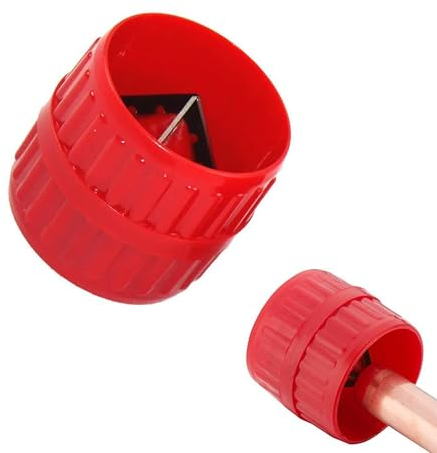 1 Pezzo Universale per Tubi da Strumento di Sbavatura per Tubi, Strumento per Sbavare Tubi 2 In 1, per Interno ed Esterno 3 mm-38 mm (0,12 Pollici-1,5 Pollici) (Rosso
