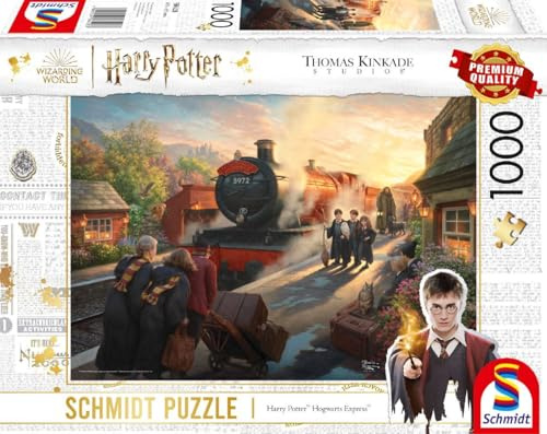 Schmidt Spiele 58428 Thomas Kinkade, Wizarding World, Harry Potter Poudlard Express 1000 pièces | Poudlard Express