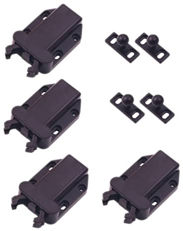 Homoyoyo 4pièces Loquet à Ressort Automatique Pour Armoires Fermeture Push to Open Bouton Poussoir Adapté Portes De Cuisine Et Meubles