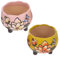 BESPORTBLE 2st Handbemalter Sukkulenten-blumentopf Saftige Vase Blumentöpfe Drinnen Zimmerpflanzenaufhänger Dekoration Blumendekorationen Saftige Töpfe Mini Produkte Schreibtisch Keramik