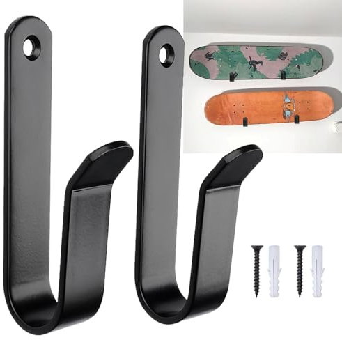 HAIYUU Porta Snowboard Parete, Porta Sci da Muro Snowboard Accessori Gancio Muro, Accessori Sci Supporto a Parete Gancio per Tavole, Longboard, Wakeboard, Pattini Rotelle, Casa e Garage