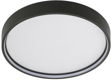 casa NOVA LED-Deckenleuchte - Dunkelgrau - Ø 45 cm - Aluminium - Acryl - dimmbar