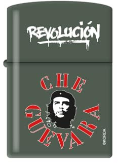 Zippo Che Guevara Benzinfeuerzeug - Revolutionäres Design in Schwarz Matt, Chrom, Rot Matt, Grün Matt (grün matt)