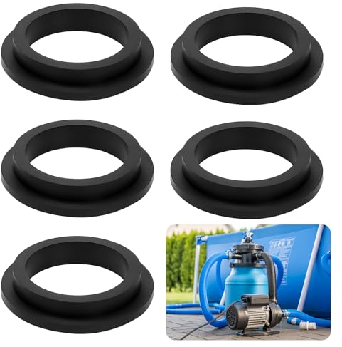 Lote de 5 juntas de repuesto para piscina 11412 para bomba de filtro de arena para Intex 26323CA, 26323EH, 26331CA, 26331EH, 26337EH, negro