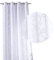 heimtexland Ösenschal Ranken Stickerei Leinen Optik Vorhang halbtransparent Gardine mit Ösen weiß Typ895 HxB 160x140 cm