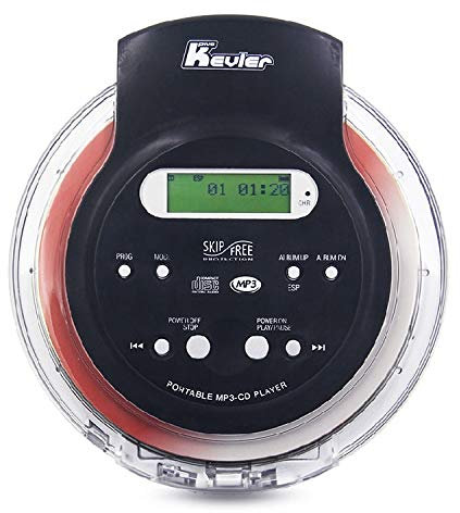 Portable Portable Boombox CD Player with Headphone Jack, LED Display, Use 2 AA Batteries MP3 Player Walkman, Black