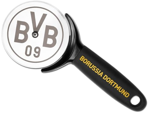 Borussia Dortmund Unisex – Erwachsene BVB Pizzaschneider, Schwarz, One Size