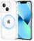 XTCASE Hülle für iPhone 13 Magnetisch kompatibel mit Magsafe, Transparent Handyhülle für iPhone 13 Durchsichtige PC Rückseite + TPU Bumper - Crystal Clear