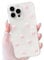 NITITOP Compatible with iPhone 15 Pro Max Case Clear Cute Sparkly 3D Bow Bling Glitter Bowknot for Women Girls Ultra Slim Anti-Yellow Protective Phone Cover - Pink Bow