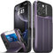 VENA vCommute for iPhone 16 Pro Max Wallet Case, [Military Grade Drop Protection] Flip Leather Cover Slot Card Holder with Kickstand - Purple