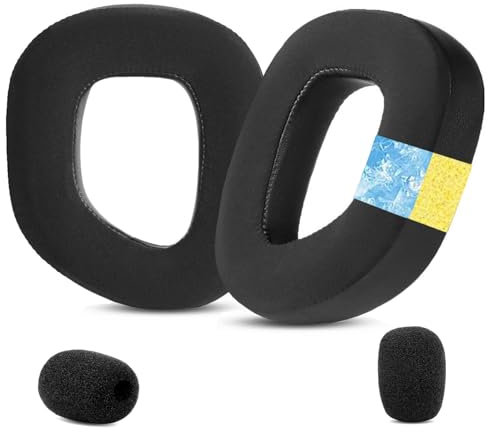 TaiZiChangQin HS80 Max Ersatz-Ohrpolster, kompatibel mit Corsair HS80 Max HS80, USB, kabelgebunden, HS80, RGB, kabellos, Gaming-Kopfhörer, Kühlgel, Mikrofon-Schaumstoff