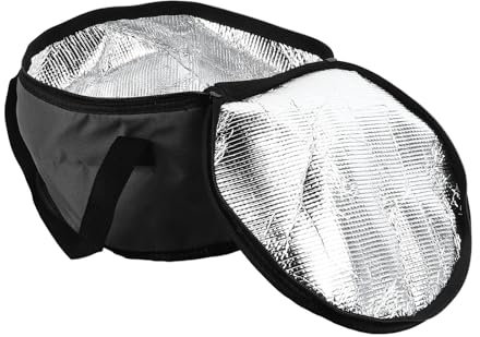YDuupxe Bolsa Aislante Redonda Grande, Bolsa Aislante Redonda, Portador de Cazuela, Portador de Cazuela Térmica Plegable para Picnic, Diseño Compacto para Reuniones Al Aire Libre (GREY)