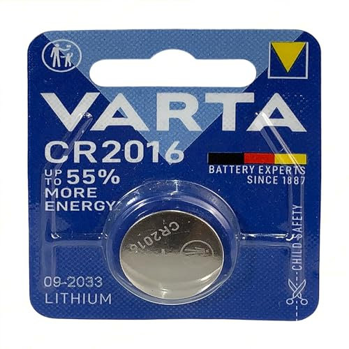 Pila al Litio CR2016 3V (LF-1/04Y) – Batteria Lunga Durata per Telecomandi, Orologi, Calcolatrici, Chiavi Elettroniche