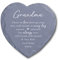 eBuyGB Personalised Graveside Memorial Ornament, Small Memorial Plaque, Slate Heart Shaped Cemetery Grave Decoration, Loved One Remembrance Gift