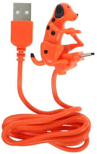 INOOMP Portable Funny Dog Charger Cable Creative Dog Smartphone Charging Data Cable for Fast Charging Tpe Material Compact Design for Easy Storage