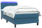 vidaXL Boxspringbett mit Matratze Dunkelblau 90x220 cm Samt, Bett, Bettrahmen, Einzelbett, Schlafzimmermöbel, Lattenrost, Samtbett, Polsterbett
