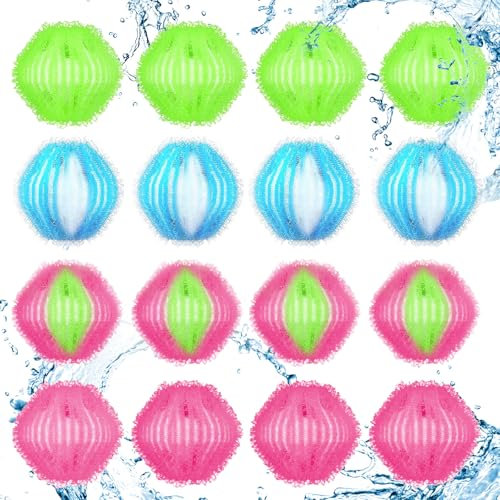 Tierhaarentferner Waschmaschine - 16 STK Fusselbälle Haarfänger Katzen & Hundehaare Waschmaschine | Wiederverwendbarer Fusselentferner für Entfernt Tierhaare