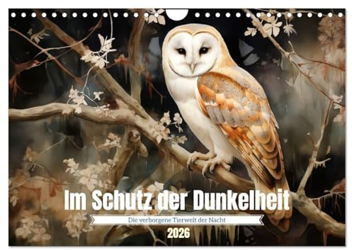 Im Schutz der Dunkelheit (Wandkalender 2026 DIN A4 quer), CALVENDO Monatskalender: Die verborgene Tierwelt der Nacht (CALVENDO Tiere)