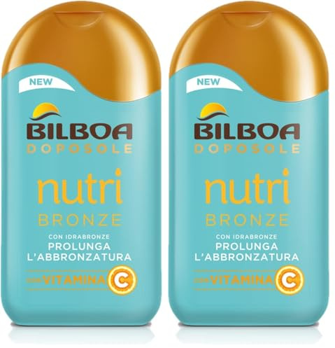 Bilboa, Nutribronze After Sun Nutribronze mit Vitamin C – feuchtigkeitsspendend und pflegend, ideal für die Erhaltung der Bräunung für eine lange Zeit – für alle Hauttypen – Dermatologisch getestet