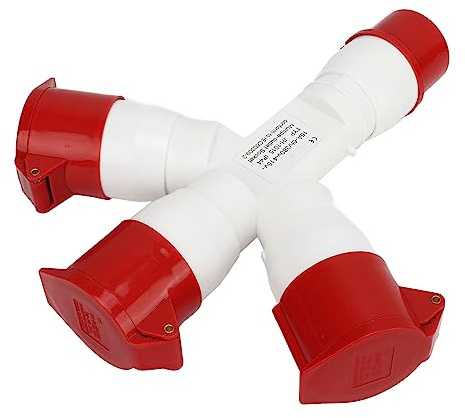 [5 Pin Enchufe de Enchufe Industrial | Conector de Potencia Servicio Pesado 380V | PA66 Shell Aislamiento | Diseño Salida 1 en 3 | Aplicaciones Eléctricas Interiores y exteriores]
