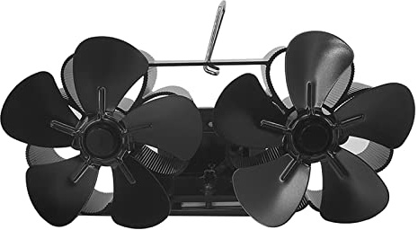 Ventola per stufa a legna a 5 petali, a forma di ceppo, a forma di ceppo, ventola per stufa a circolazione calda a risparmio di aria calda