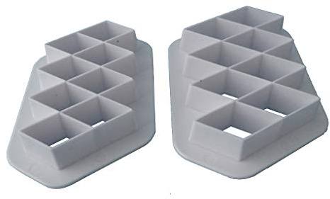2 fustelle irregolari a forma di rombo in plastica per biscotti, utensili da forno per torte