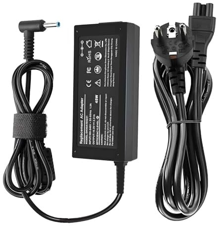 45W Laptop Ladekabel Kompatibel mit HP Pavilion x360 15/14/11 Elitebook Probook 830-850 G2-G6 Stream 11/13/14, Envy 13/15 ProBook x360 G2–G5 EE Spectre Adapter Laptop Ladegerät 19.5V 2.31A 4.5x3.0mm
