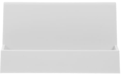Ciieeo Porte-Cartes de Visite Rigide en Plastique Blanc, Organisateur de Bureau pour Cartes, Support Stable pour Rangement et Présentation Professionnelle