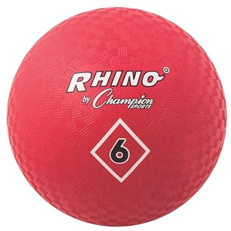 Champion Sports Playground Ball, 6, Red
