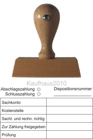 Kontierungsstempel vom Kaufhaus2010