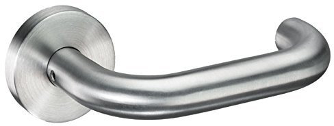 Brushed Stainless Steel Disabled Door Handles with Return to Door Lever H730012S
