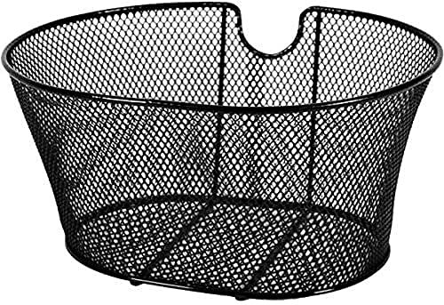 34.54.01 Cestino Bici Anteriore Nero Ovale In Rete Jolly Misure massimo ingombro Cm 36x27x20h, è Necessario il Portapacchi