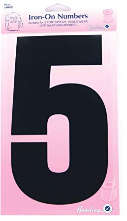 Iron-On Number 5 Black Large