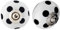 Nicola Spring Ceramic Cupboard Drawer Handle Knobs - Polka Dot Design - White/Black - Pack of 12
