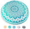 Mandala Life ART Böhmischer runder Kissenbezug - 75 cm - Akzentartikel für Ihr Wohnzimmer, Schlafzimmer, Sitzbereich - Bodenkissenbezug