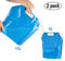 amison Lot de 2 jerricans pliables et portables pour l’eau potable (5 l + 10 l) Convient pour la randonnée, le camping, le pique-nique, les voyages, le barbecue